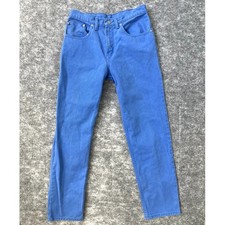 Vintage Polo Jean Company Ralph Lauren Women 10/31 Pants Blue Cotton Relaxed Fit