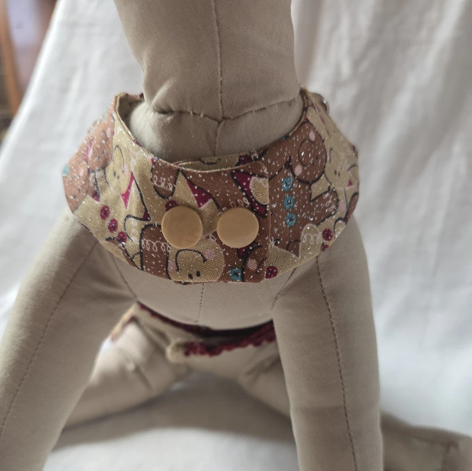 VESTIDO ARNÉS PERRO Navidad pan de jengibre hombre. hecho a mano Foto 4 de 4