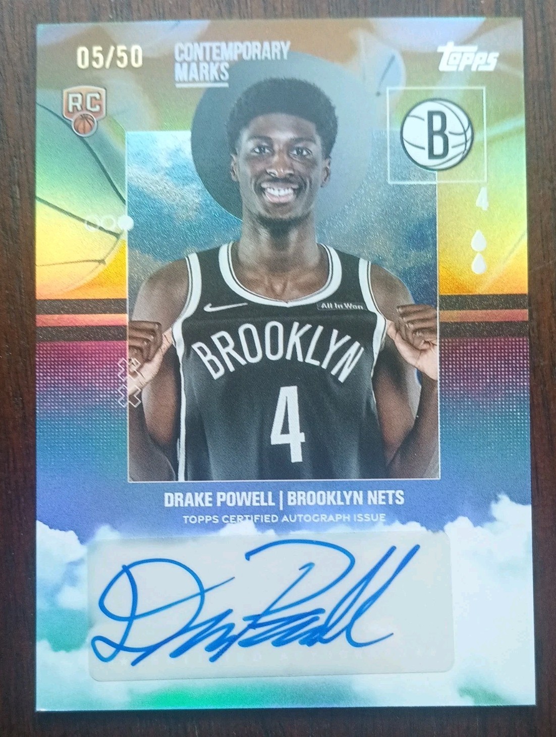 2025-2026 Topps Drake Powell Contemporary Marks /50 Gold Rookie Auto Nets