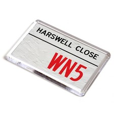 FRIDGE MAGNET - Harswell Close WN5 - UK Postcode