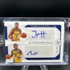 2022-23 national treasures Tyrese Haliburton/Benedict Mathurin dual auto /25 RC