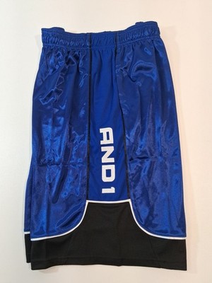 And1 Mens Basketball Gym Workout Shorts Black Surf Blue ALL SIZES