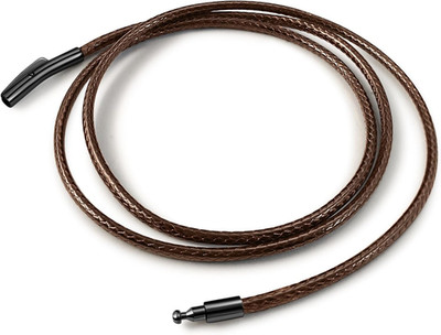 Waterproof Braided Leather Necklace Cord Chain for Men Women, with Sturdy Silver