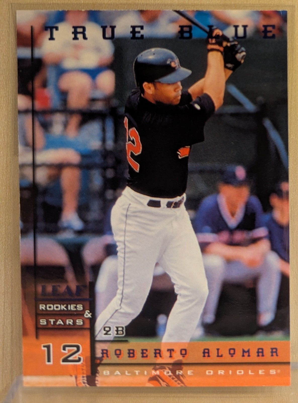 1998 Leaf Rookies & Stars TRUE BLUE #2 Roberto Alomar Orioles RARE PARALLEL /500