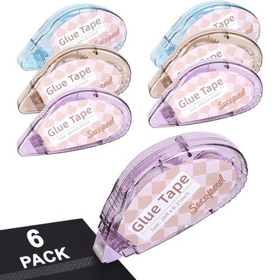 Doppelseitiges Foto-Klebeband, 6 Rollen, 8 mm x 8 m, Transparent, für Scrapbo...