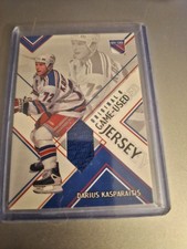 2002 03 Parkhurst Original 6 Game Used Jersey Darius Kasparaitis NY Rangers
