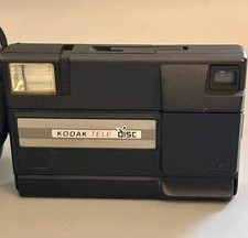 Vintage Kodak Tele Disc 1985 Dual Lens Disc Film Camera w/ Case Untested USA