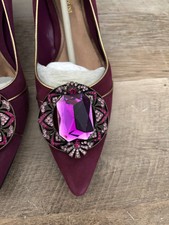 Sandales Fantaisie Violettes Enzo Angiolini Taille US 7.5 - Occasion - Talon Bas Bloc