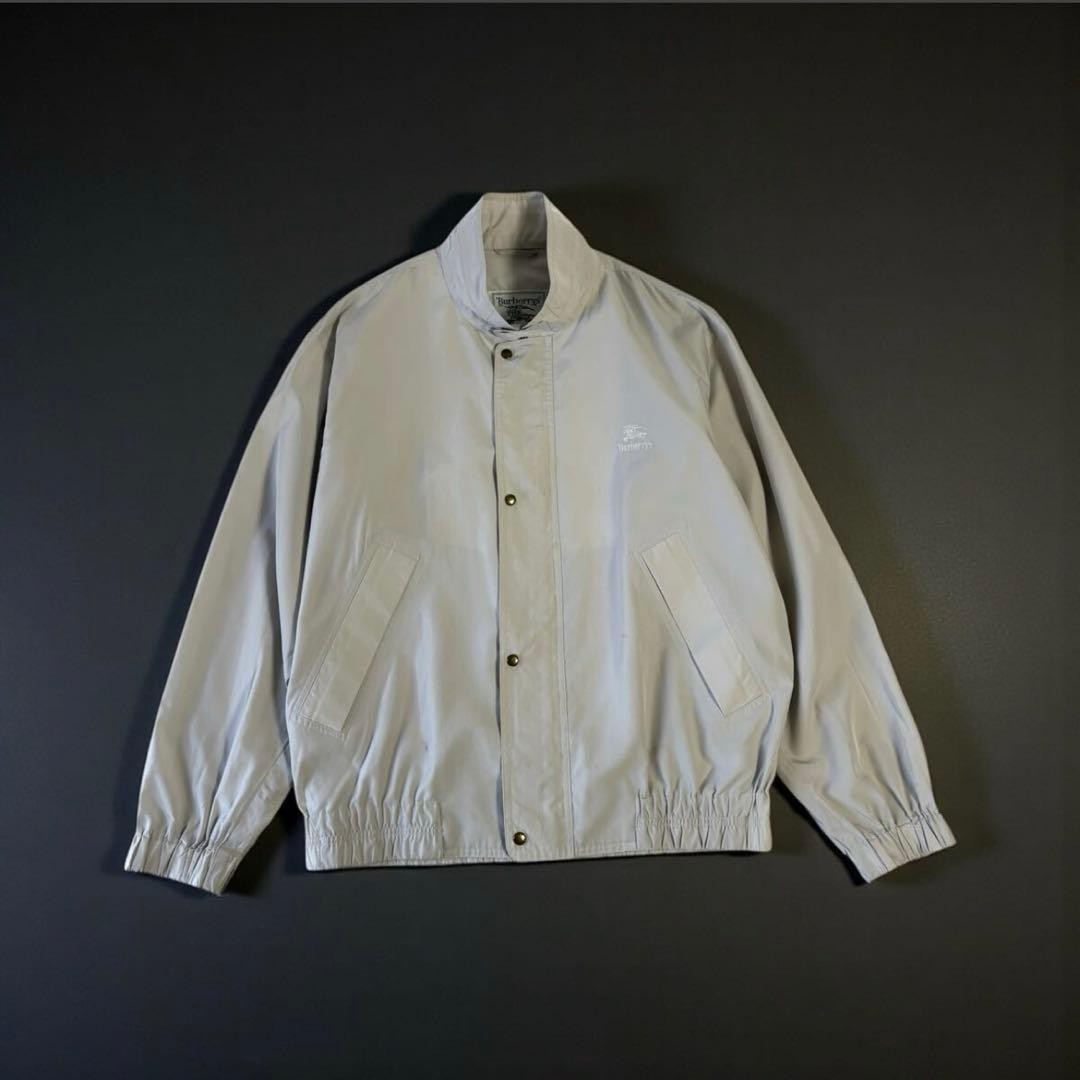 90s VINTAGE BURBERRY jacket swing top blouson beige men's size M thumbnail 2