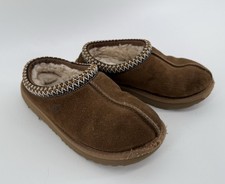 UGG Tasman II Kids Girls Size 2 Chestnut Suede Sheepskin - Used Brown