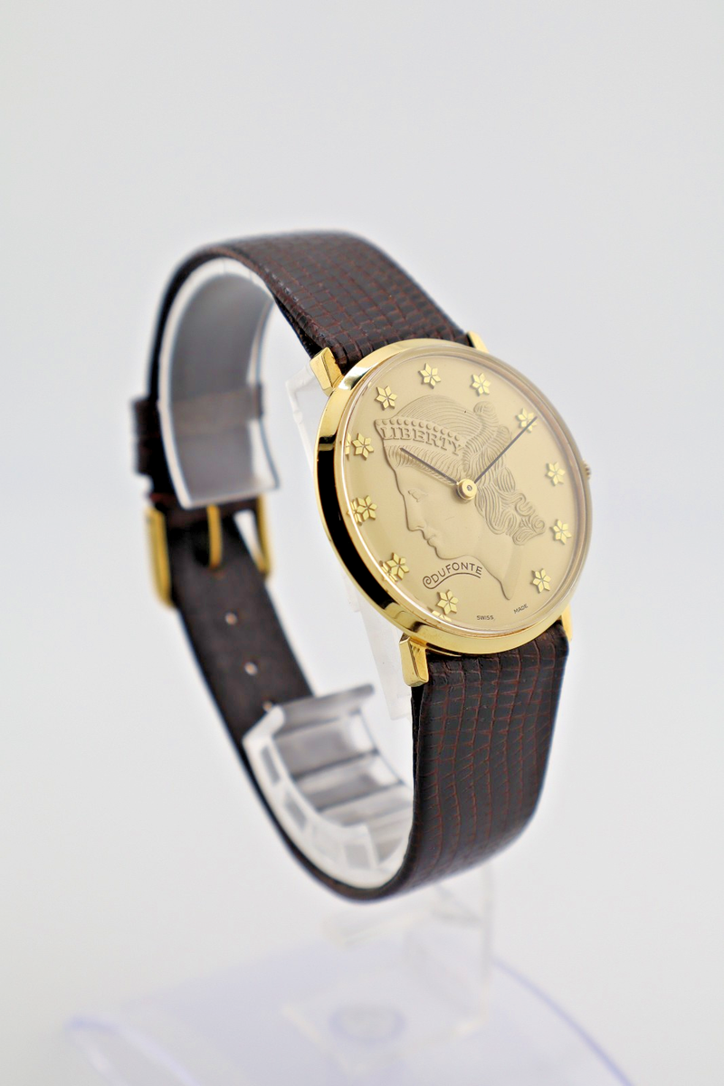 Vintage Dufonte by Lucien Piccard 1950s Liberty Dial Swiss Manual