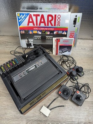 Atari 2600 / CX-2600A Game Console Controllers/Games TESTED CLEANED with Box