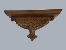 Mesa consola de pared vintage de madera tallada ornamentada