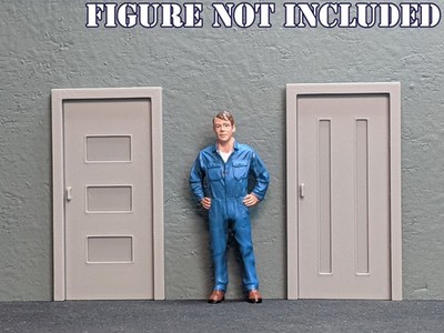 1/24 Scale Mid Century Doors For Dioramas - 6 styles to choose from (set of 2)
