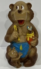 Mid Century Vintage Bankers Systems Inc Plastic Momma Honey Bear Bank