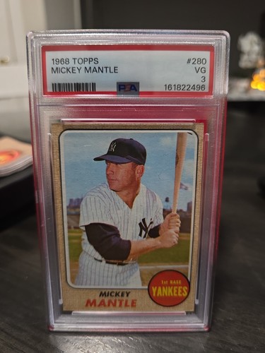 Mickey Mantle 1968 Topps #280 PSA 3 VG - YANKEES