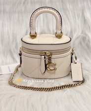 NWT Coach Trail Crossbody Bag 12 With Pillow Quilting CU144 Leather IN chalk