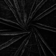 Pannesamt Meterware | Karneval Kostüm Dekostoff | Öko-Tex | 0,5m | schwarz