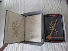 Mini DDR Ehrendolch Offizier Ehrengeschenk 25 Jahre treue Dienste NVA + Urkunde