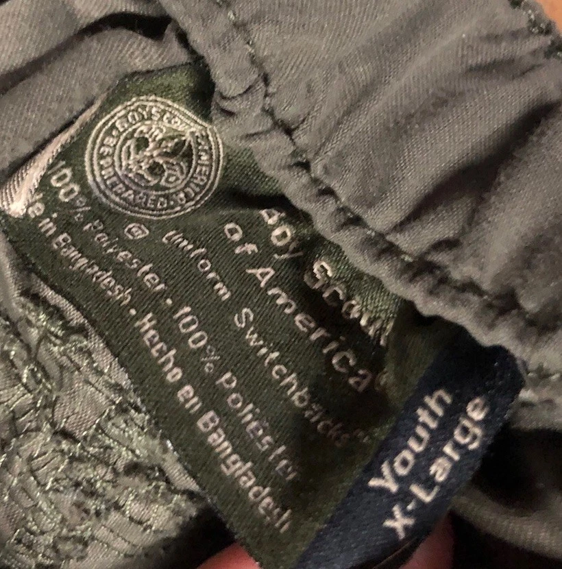 BSA Boy Scouts Olive Green Switchback Cargo SHORTS Boys XL Youth 30-32 Utility - Image 4 of 4