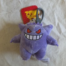 Pokemon Gengar Llavero de Peluche Clip-On Mochila Bolsa Clip PKW3070 Jazwares NUEVO/etiqueta