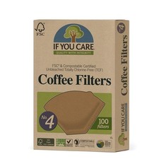 IF YOU CARE Coffee Filters No. 4, 100 CT Pack of 4 Unbleached, Eco-Friendly