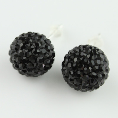Sparkle CZ Crystal Round Disco Ball Sliver Stud Earrings 6mm 8mm 10mm 12mm New