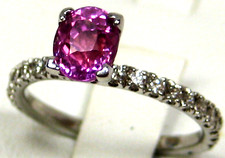 Pink Sapphire Ring 14K white gold Extra Fine Natural Made In USA 20yr on eBay