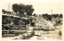 RPPC Postcard Lake Brownwood Jim Ned Creek and Pecan Bayou in Brown County TX