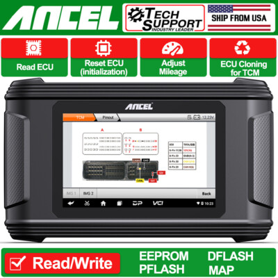 ANCEL EC500 Car TCM ECU Clone Reset Initialization Tool Read/Write EEPROM PFLASH