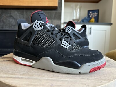 Nike Jordan 4 Retro Bred Black/Fire Red Cement 2019 - Size Men\'s 11 Jordan 4 Retro OG  main image 4