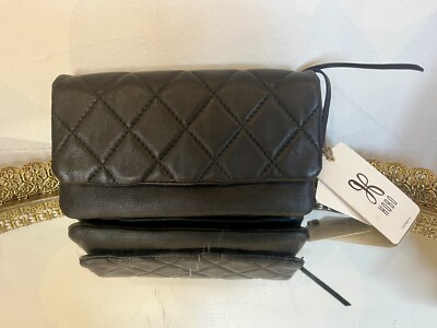 HOBO Advent Continental Leather Wallet, Soft Luxury Leather, Designer Black, NWT