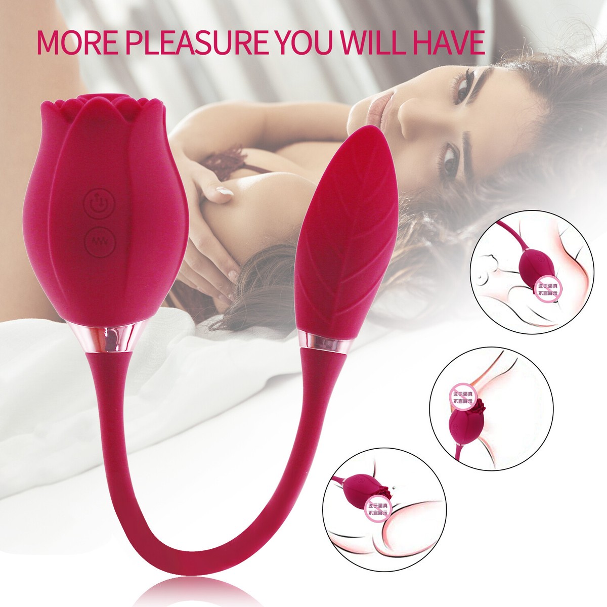 Rose Sucker Vibrator with Bullet Egg G-Spot Dildo Stimulation Sex Toys For  Women | eBay