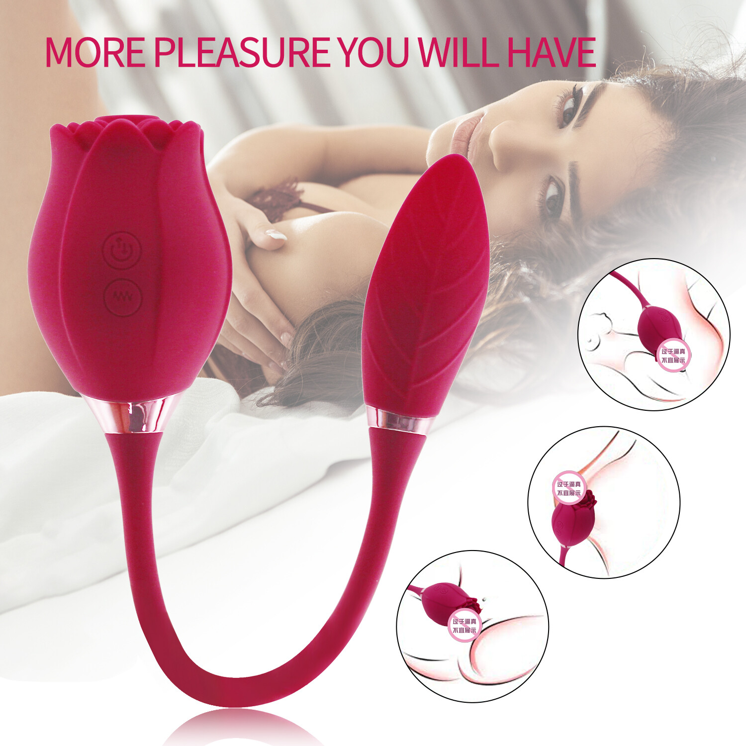 Rose Clit G-spot Vibrator Oral Licking Sucking Dildo Bullet Sex Toy for  Women US | eBay
