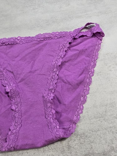 Xhilration XS Bikini Sexy Purple PANTIES PANTY Stretch Floral Gray Lace - Picture 6 of 17
