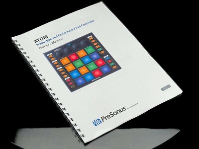 PreSonus ATOM Production & Performance Pad Owners Manual Instructions Color Copy