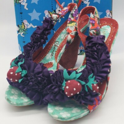 Irregular Choice Raspberry Ripples US 7.5 Eur 38.5 Slingback With Box 