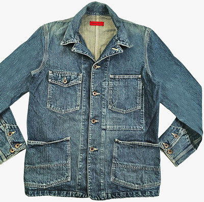 *HOT VINTAGE Men's EDWIN @ 50359 REBEL CHORE BARN WORKWEAR Denim JACKET Jeans M