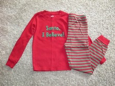 GYMBOREE "SANTA, I BELIEVE" 2pc Pajamas Set Size 6
