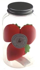 Beauty Stash Strawberry Blender Sponge Jar Foundation Cosmetic Facial Applicator