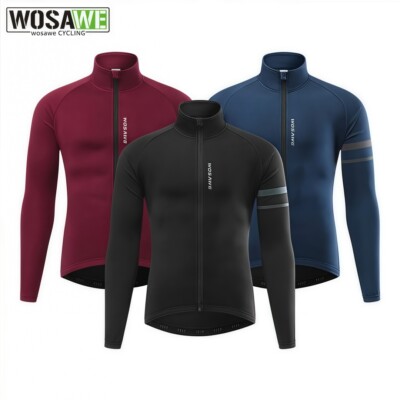 WOSAWE Winter Radjacke Winddicht Thermofleece, Fahrrad MTB Rennrad Warm Oberteil