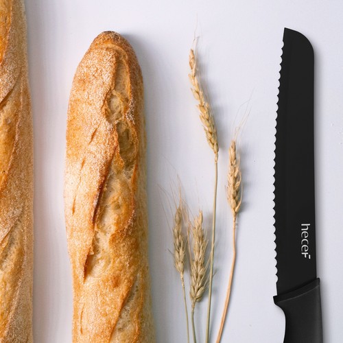 6PCS Kitchen Knife Set with Blade Cover Stainless Steel Sharp Chef Santoku Knife - Picture 6 of 14