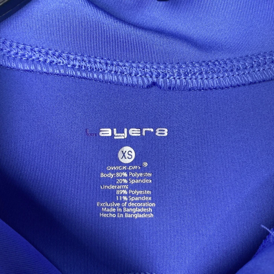 Capa 8 Top Mujer XS Púrpura 1/4 Cremallera Pullover Bolsillo Corto Manga Larga Secado Rápido Foto 3 de 4