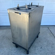 Lakeside Mobile Dish Dispenser with enclosed base Non-Heated Plates Stainless S