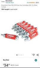DiversiTech Ggc-12 Swoosh Drain Gun Co2 Refill Cartridges  - 10 Pk