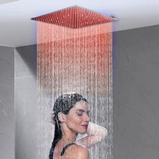 10"12"16"LED Rainfall Shower Head Ultra-thin Bathroom Shower Head Top Sprayer