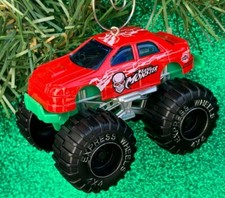 NEW Red Monster Truck Car Custom Christmas Tree Ornament