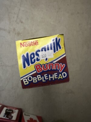 Nesquik Bunny Bobblehead. Rarer Silver Base Type. | eBay