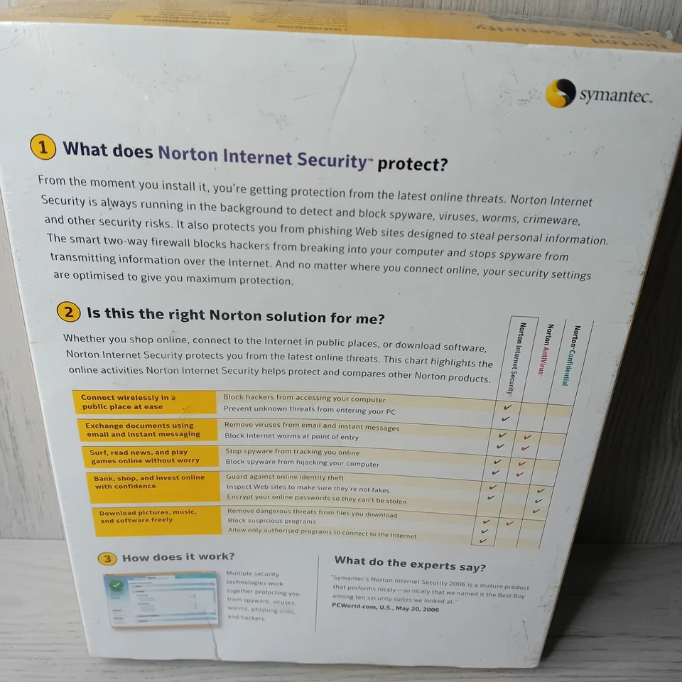 NORTON INTERNET SECURITY 2007 - NEW SEALED - V.RARE RETRO ANTIVIRUS - Image 3 of 4