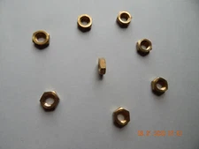 BRASS HEX JAM NUTS   7/16-20   8 PCS.   NEW